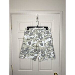 Urban Pipeline Camo Cargo Shorts Mens 34 X 9.5 Baggy White And Green Cotton